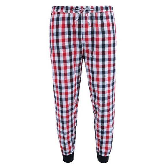 Ten West Apparel Men's V-Neck Top With Plaid Jogger Lounge Set - Picture 3 of 4